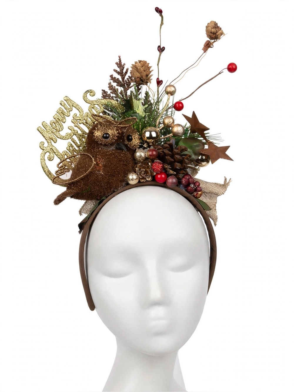 Christmas Brown Owl Adult Headband, Tacky Christmas Party, Ugly Sweater Contest